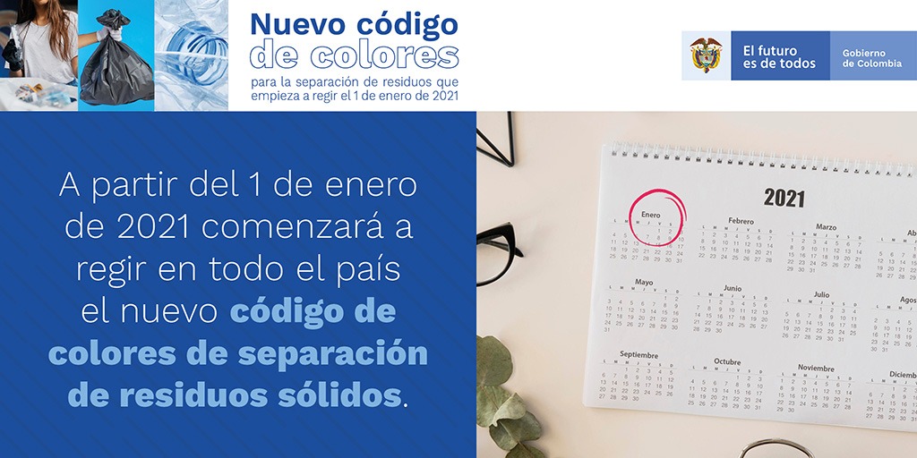 ¡Pilas Colombia! La separación de residuos se hará en blanco, negro y verde