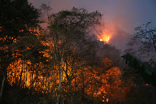 El Ministro Gabriel Vallejo llama la atención sobre incremento de incendios en el país