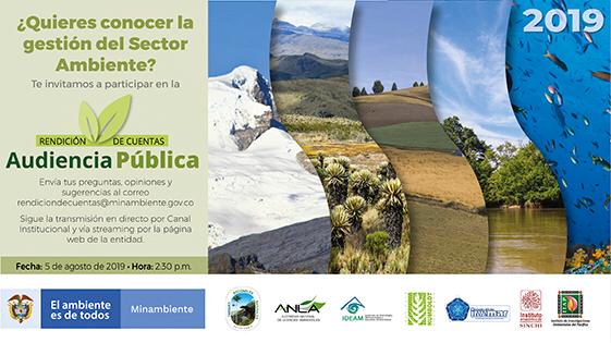 Sector Ambiente rinde cuentas el próximo 5 de agosto