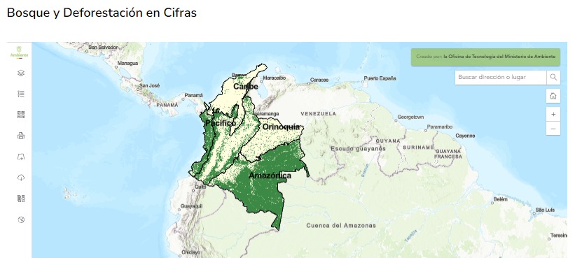 Lanzan nueva herramienta virtual para consultar cifras de deforestación en Colombia