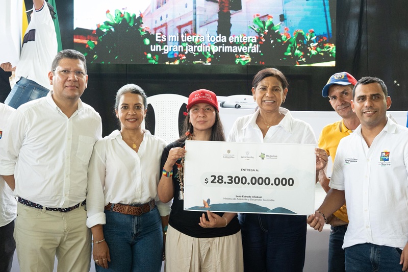 Ministra Lena Estrada anuncia 28 mil millones para recuperación ecológica en Sucre